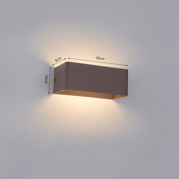 Brilagi - LED външно стенно осветително тяло DONNANI LED/7W/230V 20 cm кафяво IP44