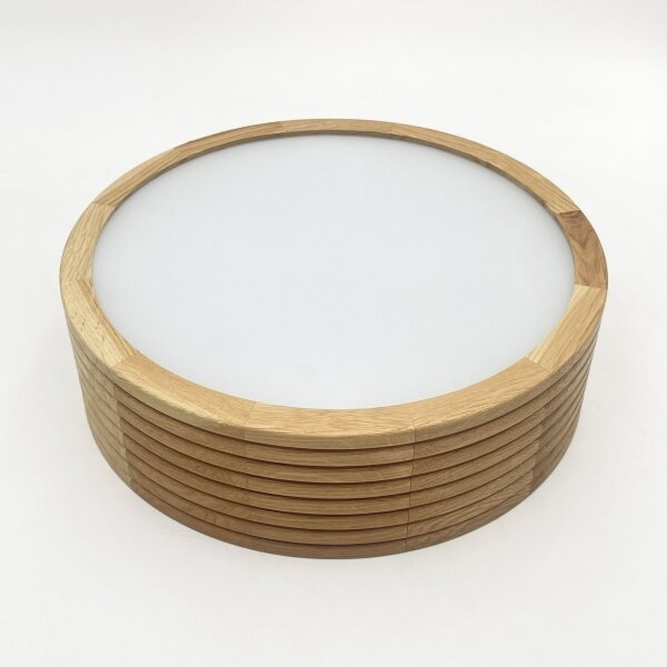 Brilagi - LED таванен плафон CARVALHO MODERN 1xE27/60W/230V диаметър 27,5 см дъб