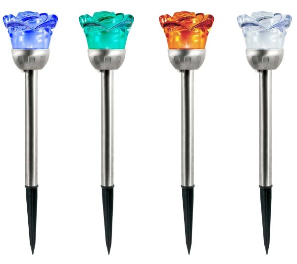 LED RGB соларна лампа ROSE LED/1,2V 100 mAh IP44