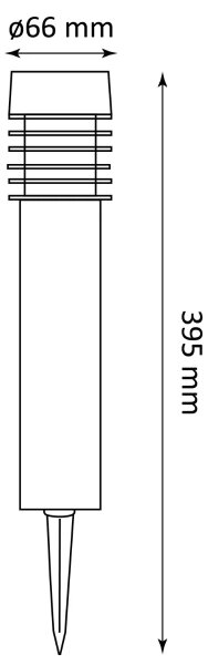 Соларна LED лампа MARTIN LED/1,2V 150 mAh IP44 черна