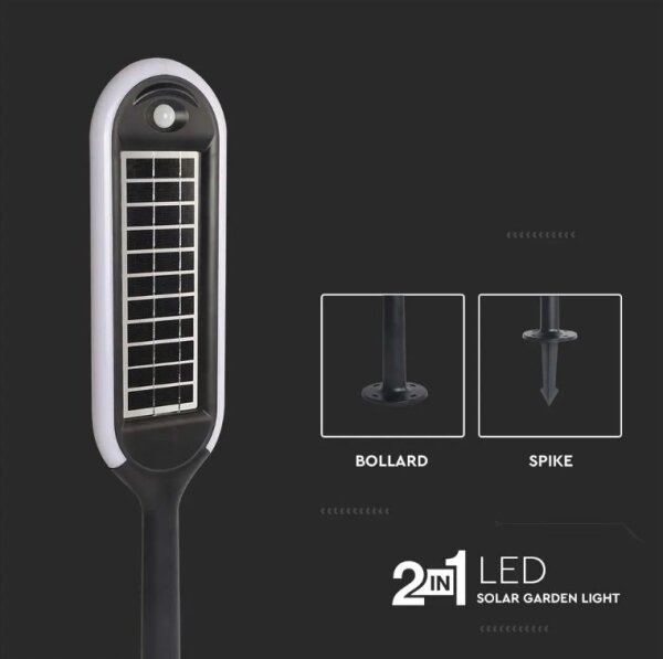 LED соларна лампа с сензор BOLLARD LED/5W/5,5V 70 см 3000K IP65 2000 mAh