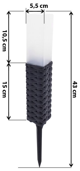 LED соларна лампа RABBIA LED/1,2V 300 mAh IP44