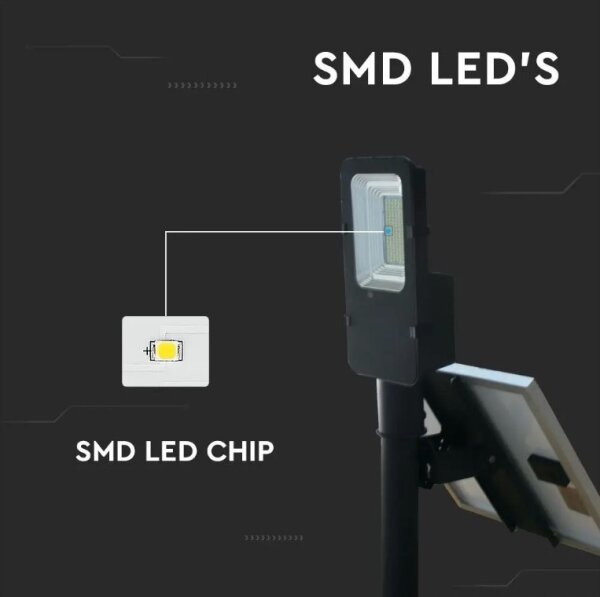 LED димируема соларна улична лампа LED/50W/6,4V 4000K IP65 с DO
