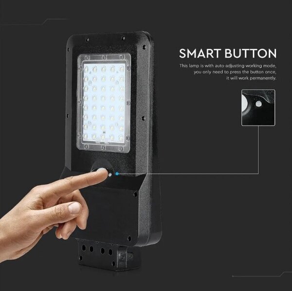 LED соларна улична лампа със сензор LED/15W/7,4V 4000K IP65 10800 mAh