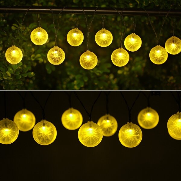 Aigostar - LED соларна верига 10xLED/3,8м IP44 топла бяла светлина