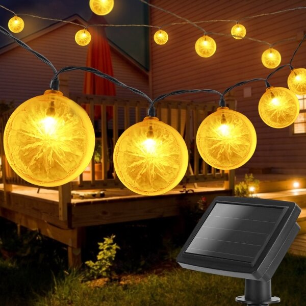 Aigostar - LED соларна верига 10xLED/3,8м IP44 топла бяла светлина