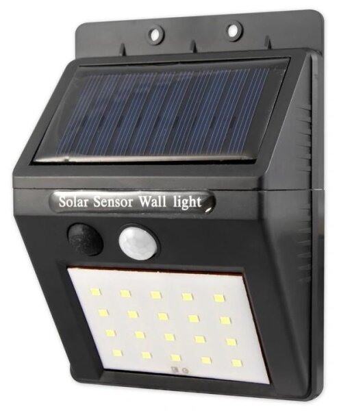 LED соларно стенно осветително тяло със сензор и външен панел LED/0,55W/3,7V IP44