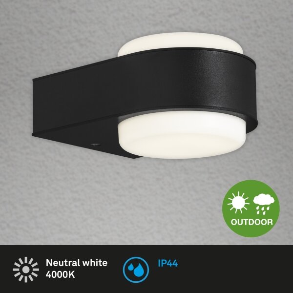 Briloner 3035-015 - LED Екстериорен аплик HANAU LED/6,5W/230V IP44 черен