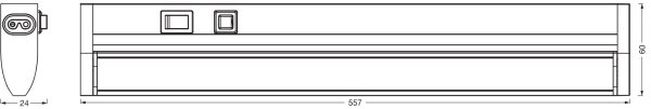 Osram - димируемо LED подшкафно осветително тяло LINEAR TURN LED/10W/230V 55 cm черно