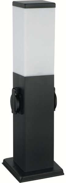 Brilagi - Външна лампа NOVA с 2 SCHUKO контакта, 1xE27/15W/230V, 40 см, IP44, черна