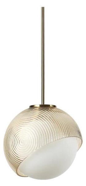 Ideal Lux - Висяща лампа на кабел BLOOM 1xE27/42W/230V Ø 22 см златист/димно бежово