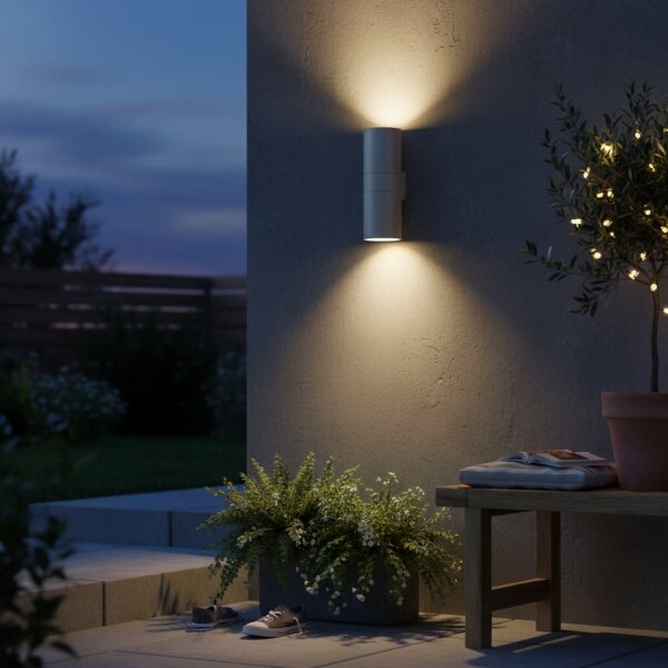 Ideal Lux - Външно стенно осветително тяло GUN 1xE27/60W/230V 31 см IP54 сиво