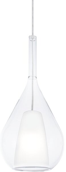 Ideal Lux - Висяща лампа на кабел KALIQUE, 1xE27/42W/230V, Ø 18 см, прозрачно стъкло