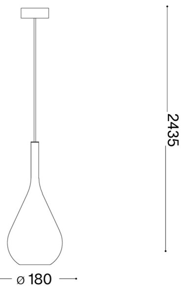 Ideal Lux - Полилей на кабел KALIQUE 1xE27/42W/230V Ø 18 см димчато-меден