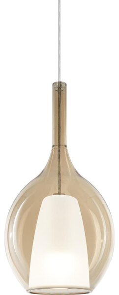 Ideal Lux - Полилей на кабел KALIQUE 1xE27/42W/230V Ø 18 см опушено бежово