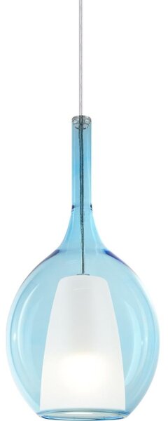 Ideal Lux - Полилей на кабел KALIQUE 1xE27/42W/230V пр. 18 cm димно синьо