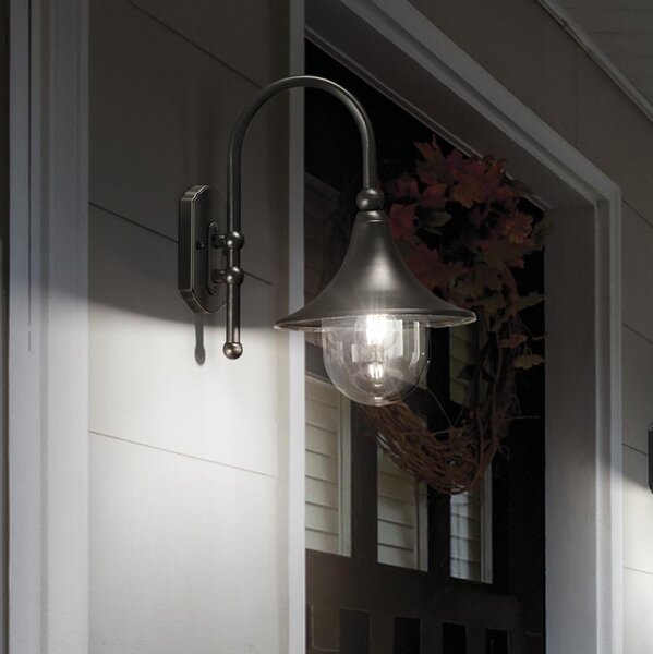 Ideal Lux - Външна стенна лампа CIMA 1xE27/52W/230V IP43 антрацит
