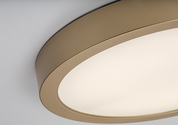 Rabalux 75079 - LED таванен плафон за баня SHAUN PLUS 30W/230V Ø 30 cm IP44 златист