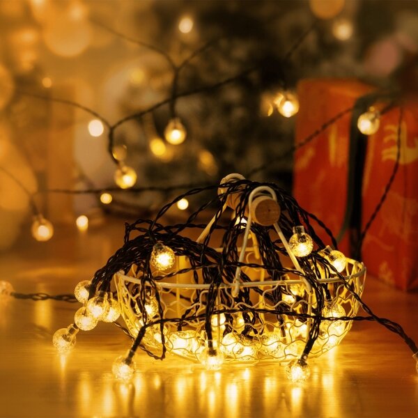 Aigostar - LED соларен декоративен низ 50 LED/8 функции 12м IP65 топло бяло