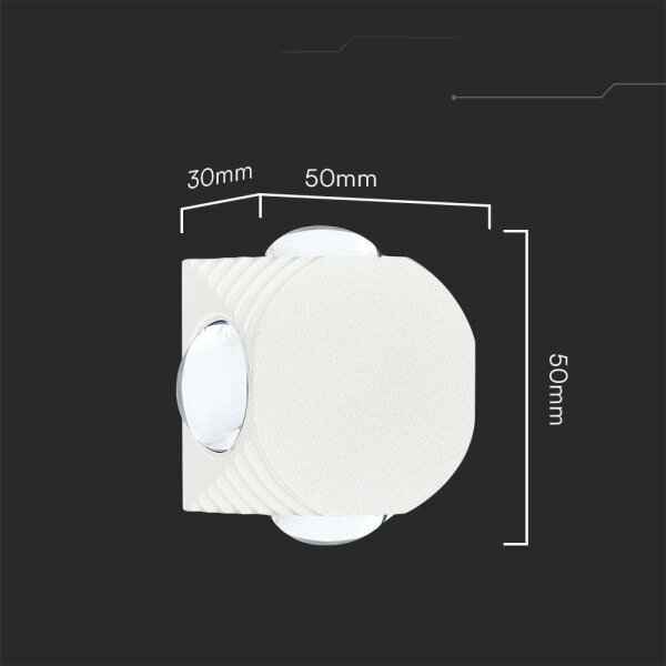 LED Екстериорен аплик LED/4W/230V 3000K IP54 бял