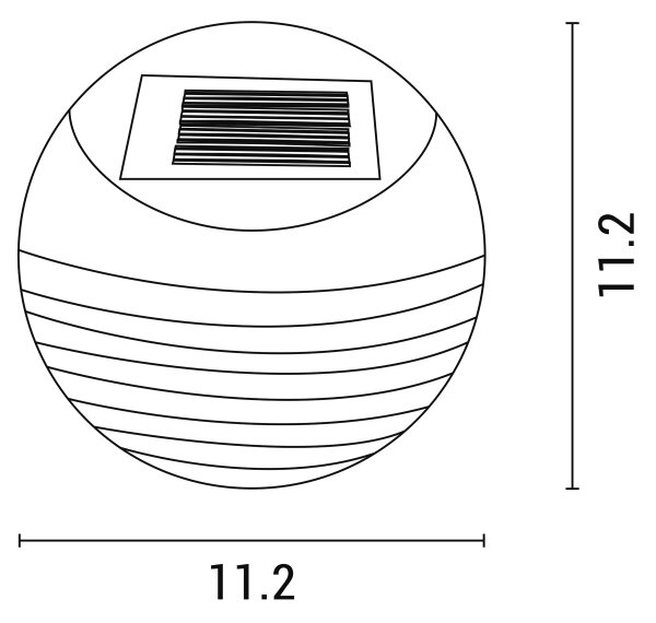 LED соларен стенен фенер с сензор LED/0,06W/1,2V 3000K IP44