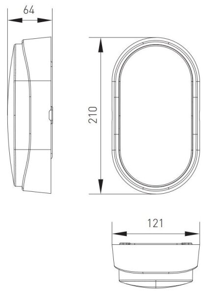Екстериорна LED лампа за таван LED/12W/230V 3000/4000/6500K IP65 бял