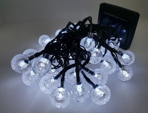 LED Соларен екстериорен верига 30xLED/1,2V 300 mAh 6,5 m IP44