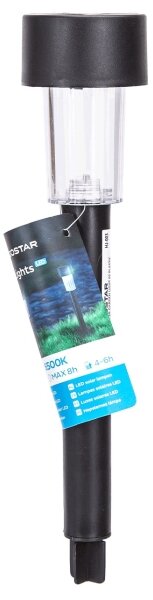 Aigostar - LED соларна лампа LED/0,006W/1,2V 29,5 см черна 6500K IP44