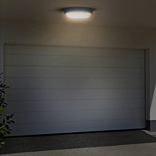 Solight WO750-G- LED Екстериорен аплик LED/20W/230V 4000K IP54 сив кръгла