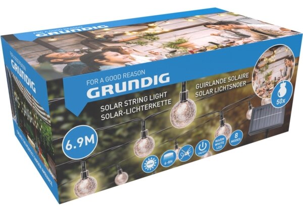 LED Соларна верига 6,9 м 50xLED/1,2V