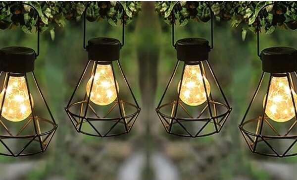 LED соларен висящ лампион LED/0,1W/1,2V 600 mAh пр. 13 см