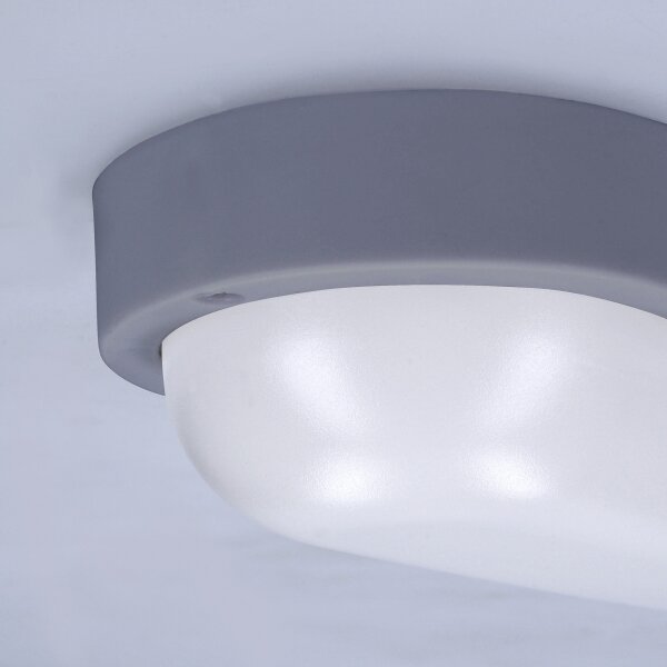 Solight WO744-G- LED Екстериорен аплик LED/13W/230V 4000K IP54 сив овален