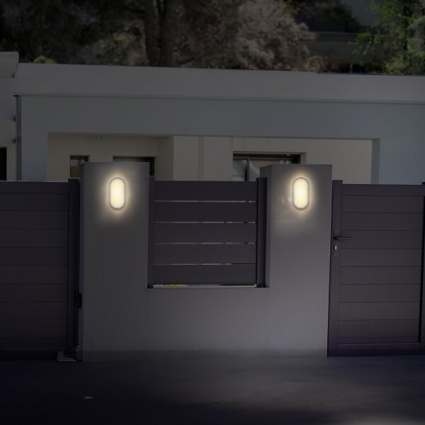 Solight WO749-G- LED Екстериорен nást. лампа LED/20W/230V 4000K IP54 сив овален