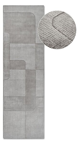 Сива ръчно изработена вълнена пътека 80x250 cm Charlotte – Villeroy&Boch