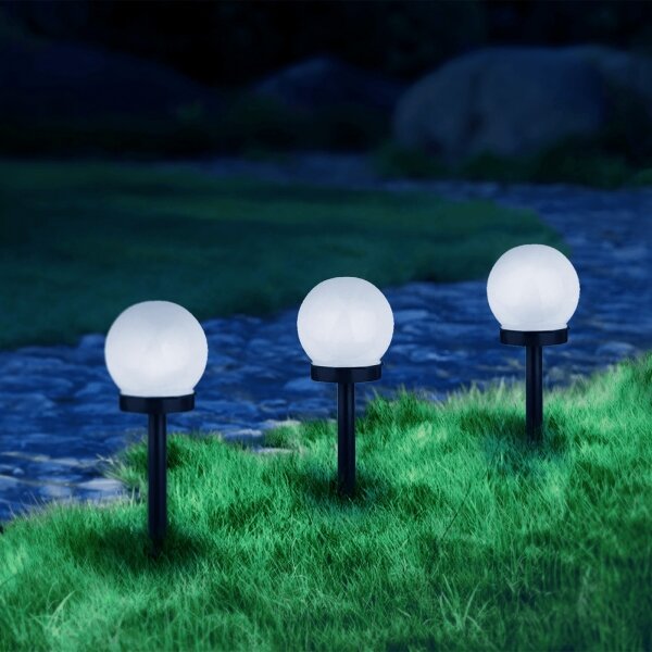 Aigostar - LED соларна лампа 0,006W/1,2V, 33см, черна, 6500K, IP44