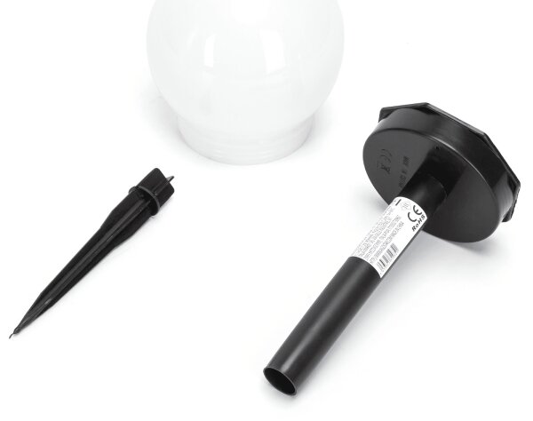 Aigostar - LED соларна лампа 0,006W/1,2V, 33см, черна, 6500K, IP44