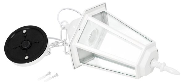 Екстериорен пендел 1xE27/60W/230V IP44 бял