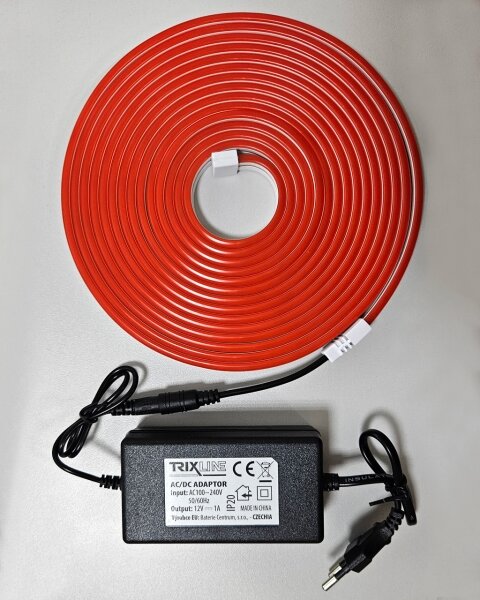LED гъвкав неонов лента 10W 230V 5м IP65 червена