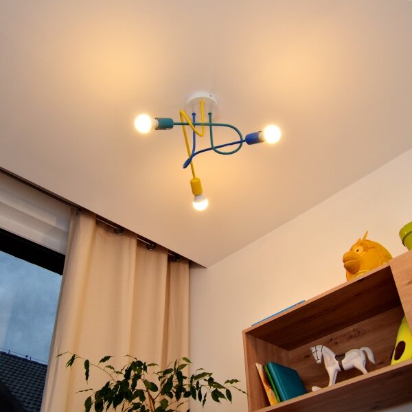 LED детски плафониер OXFORD 3xE27/15W/230V