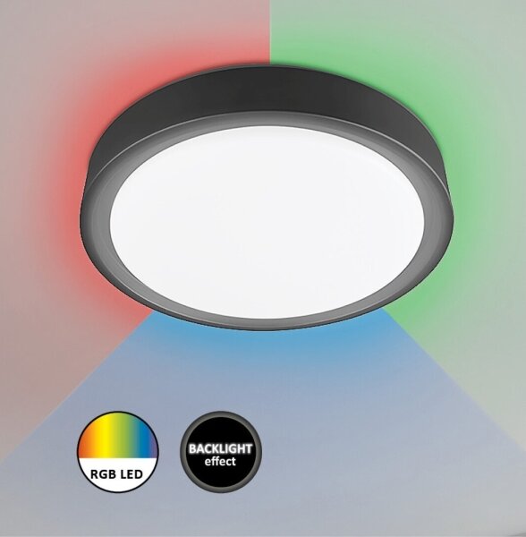 Rabalux - LED RGB димируемо таванно осветително тяло със сензор LED/28W/230V + дистанционно