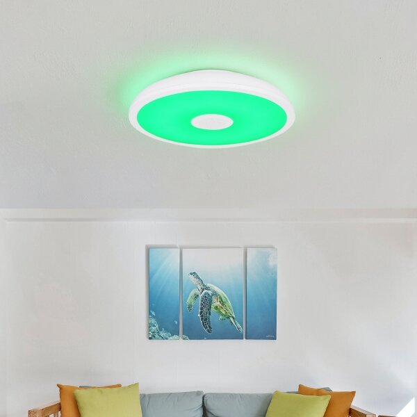 Globo - LED RGB Лампа за баня с високоговорител RAFFY LED/18W/230V IP44 + д.у
