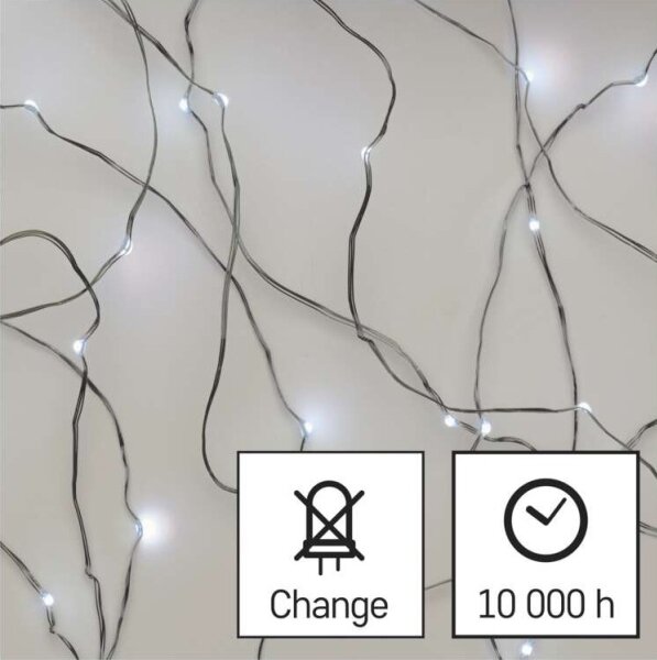 LED външна гирлянда 40xLED/9m IP44 студено бяла