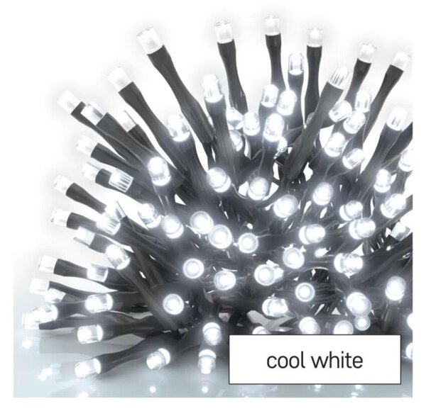 LED външен гирлянд 100xLED/2,5x0,9m IP44 студено бяла