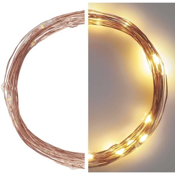 LED външна гирлянда 40xLED/9m IP44 топло бяло