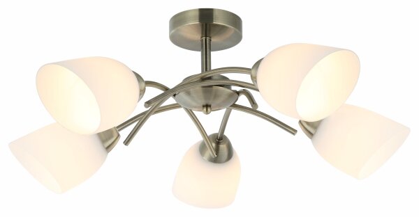 Полилей за повърхностен монтаж DONNA 5xE27/60W/230V патина
