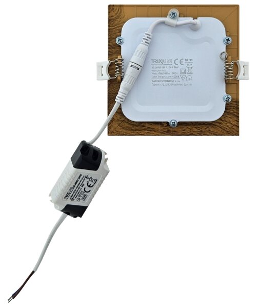 LED Лампа за окачен таван SQUARE LED/6W/230V 4200K 11,8x11,8 см кафяв