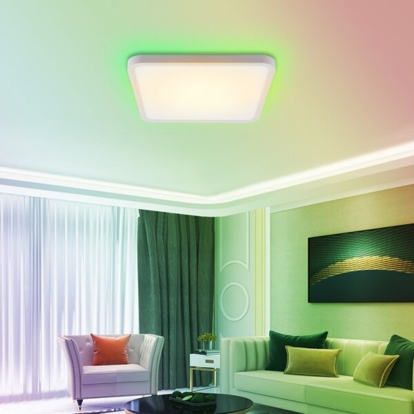Immax NEO 07168-W40-LED RGB+CCT Димируема лампа 50W/230V Wi-Fi Tuya бял + д.у