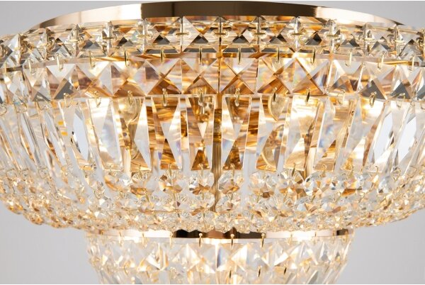 Maytoni DIA100-CL-12-G - Плафон BASFOR 12xE14/60W/230V златист