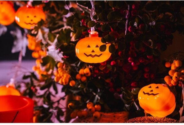 Retlux - LED Декоративна верига HALLOWEEN 20xLED/3xAA/топло бял 3,3 м тикви