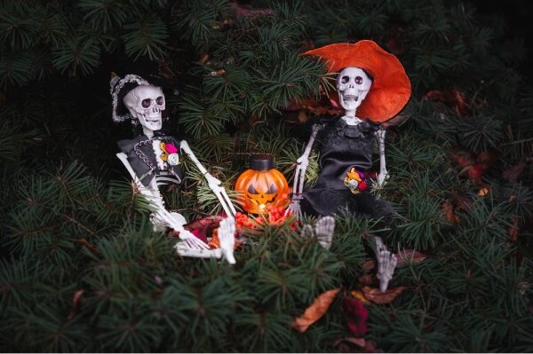 Retlux - К-кт 6x LED Декорация HALLOWEEN LED/1xCR2032/топло бял тикви